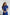 Adriana Blue Puff-Sleeve Buttoned Crepe Midi Dress