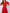 Adriana Red Buttoned Puff-Sleeve Midi Dress