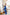 Adriana Blue Strapless Bow-Detail Wide-Leg Jumpsuit