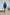 Adriana Blue Backless Puff Sleeve Crepe Mini Dress