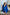Adriana Blue Backless Puff Sleeve Crepe Mini Dress