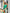 Beatrice Green One-Shoulder Satin Midi Dress