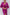 Aurora Fuchsia Satin Silk Wrap Long Sleeve Midi Dress