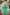 Aurora Green Puff-Sleeve Russian Satin Midi Dress