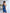 Adriana Blue One-Shoulder Asymmetric Mini Dress