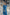 Beatrice Blue Faux Silk Belted Midi Dress