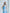 Chiara Sky-Blue Satin Strapless Sweetheart Draped Midi Dress