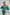 Beatrice Green Puff-Sleeve Mini Dress