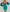 Beatrice Green Puff-Sleeve Mini Dress