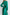 Adriana Emerald Faux Silk Puffed Sleeve Maxi Dress