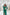 Eleonora Emerald Satin Long-Sleeve Maxi Dress