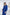 Adriana Blue Puff Sleeve Satin Wrap Midi Dress
