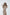 Aurora Beige Backless Puff Sleeve Midi Dress
