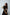 Black Backless Puff-Sleeve Midi Dress