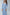Camilla Sky-Blue Square Neck Long Sleeve Midi Dress