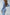 Camilla Sky-Blue Square Neck Long Sleeve Midi Dress