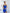 Aurora Blue Strapless Asymmetric V-Neck Mini Dress