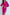 Aurora Fuchsia Satin Silk Wrap Long Sleeve Midi Dress