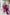 Beatrice Fuchsia Puff-Sleeve Satin-Silk Wrap Dress