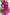 Beatrice Fuchsia Puff-Sleeve Satin-Silk Wrap Dress