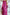 Beatrice Fuchsia Puff-Sleeve Satin-Silk Wrap Dress