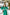 Adriana Green V-Neck Puff-Sleeve Buttoned Midi Dress