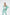 Eleonora Tiffany-Blue Double-Breasted Flared Two-Piece Suit