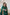 Adriana Emerald Satin Cloak Sleeve Mini Dress