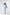 Adriana Sky-Blue Backless Puff Sleeve Crepe Midi Dress