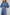 Beatrice Sky-Blue Faux Silk Long Sleeve Maxi Dress