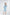 Adriana Sky-Blue Backless Puff Sleeve Crepe Midi Dress