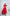 Aurora Red Backless Puff-Sleeve Midi Dress