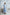 Aurora Sky-Blue Backless Puff-Sleeve Midi Dress