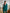 Adriana Green Double-Breasted Crepe Two-Piece Suit
