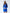 Giulia Blue Crepe Puff-Sleeve Wrap Mini Dress