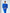 Adriana Blue Backless Cut-Out Puff-Sleeve Midi Dress