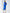 Adriana Blue Backless Cut-Out Puff-Sleeve Midi Dress