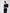 Fiamma Black Puff-Sleeve Crepe Midi Dress