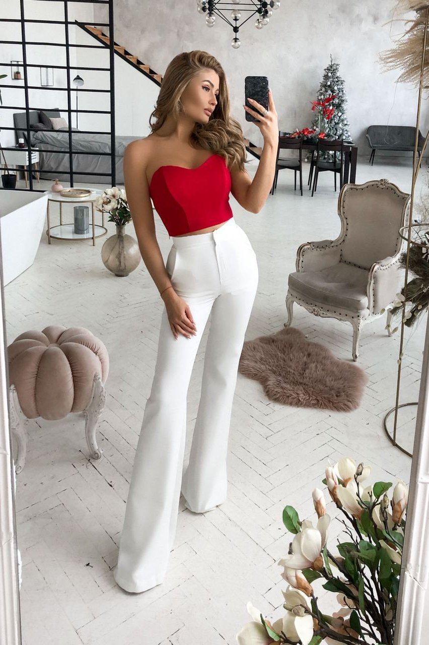 Camilla Red Sweetheart Corset Top