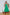 Beatrice Green Sleeveless Corseted Midi Dress