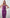 Aurora Purple Russian-Satin Puff Sleeve Midi Dress