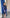 Beatrice Blue Satin Silk Puff Sleeve Wrap Midi Dress
