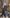 Beatrice Navy Puff Sleeve Satin Silk Wrap Midi Dress