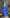 Adriana Blue Backless Puff Sleeve Crepe Midi Dress