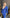 Adriana Blue Backless Puff Sleeve Crepe Midi Dress