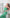 Aurora Green Puff-Sleeve Russian Satin Midi Dress